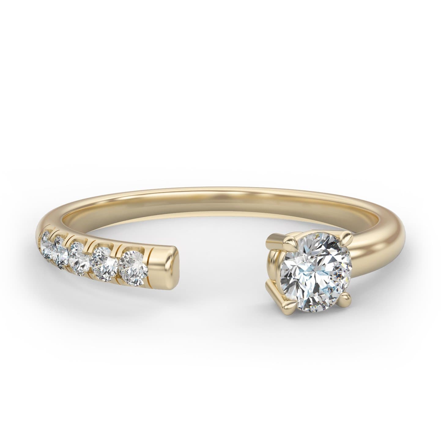 0.35ct Diamond Open Cuff Ring in 14k Gold – IceTrends