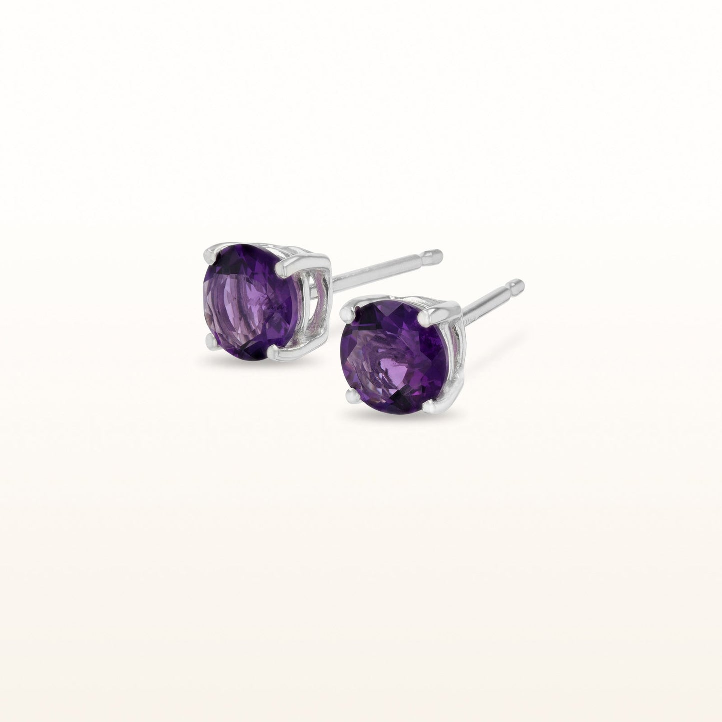 Round Gemstone Stud Earrings in 925 Sterling Silver in Minneapolis