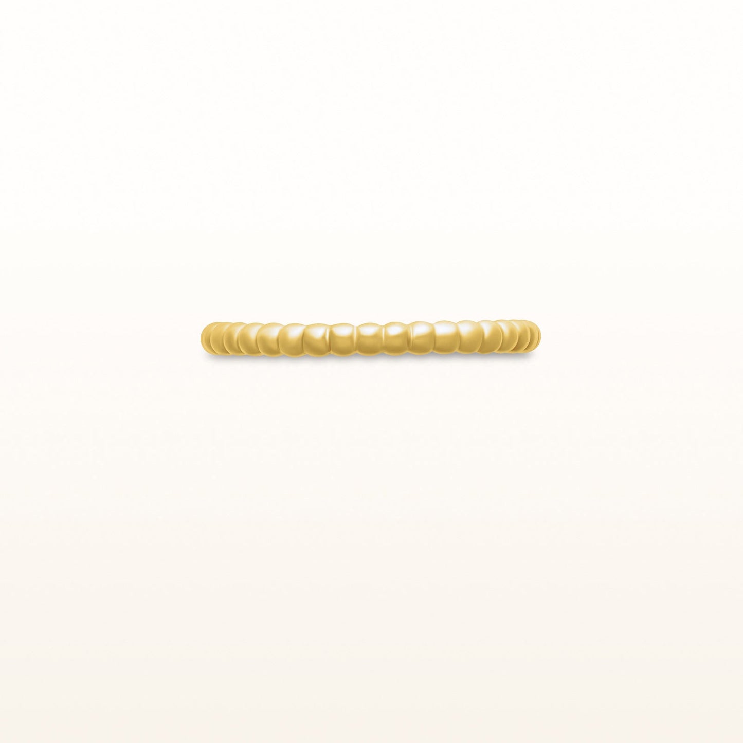 2.0 mm Stackable Beaded Band in 14kt Yellow Gold