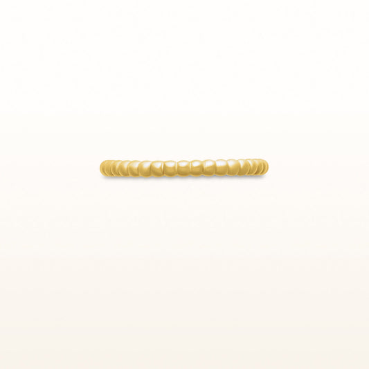 2.0 mm Stackable Beaded Band in 14kt Yellow Gold