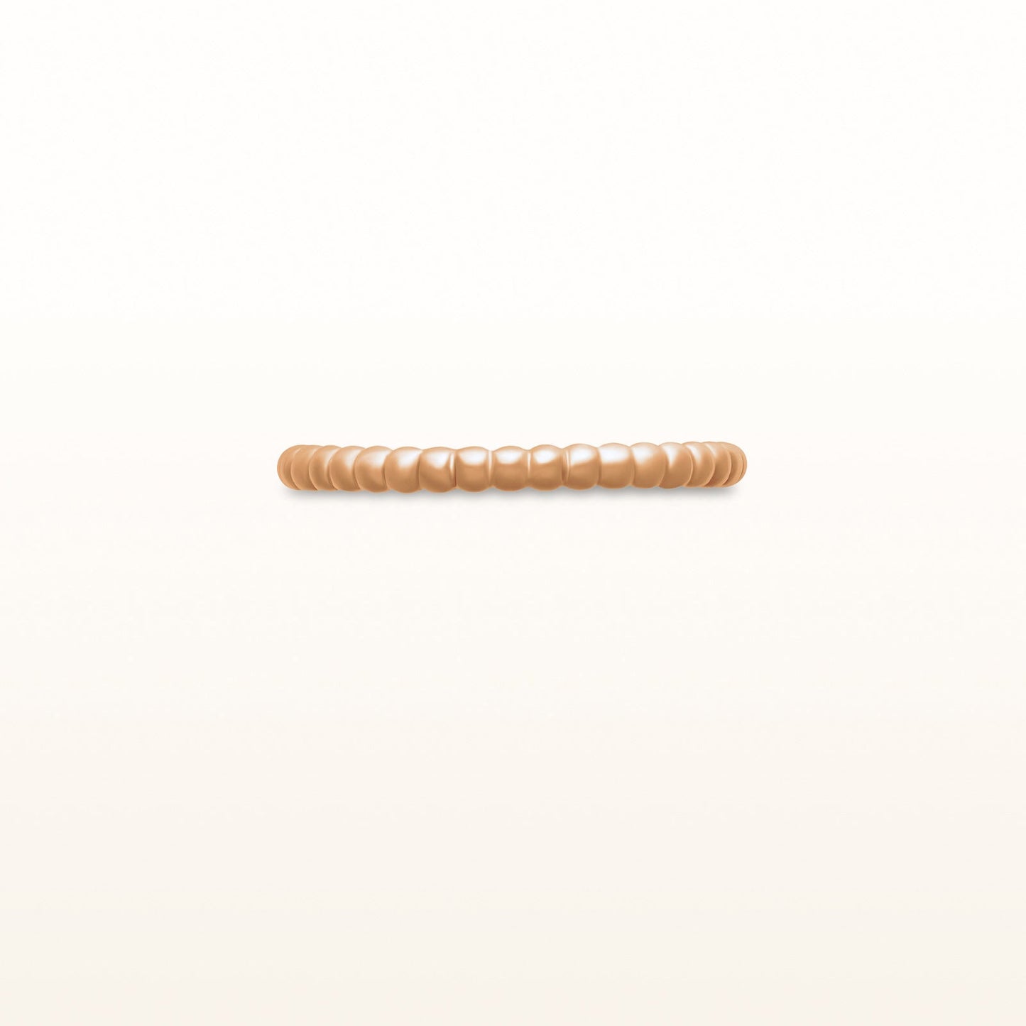 2.0 mm Stackable Beaded Band in 14kt Rose Gold