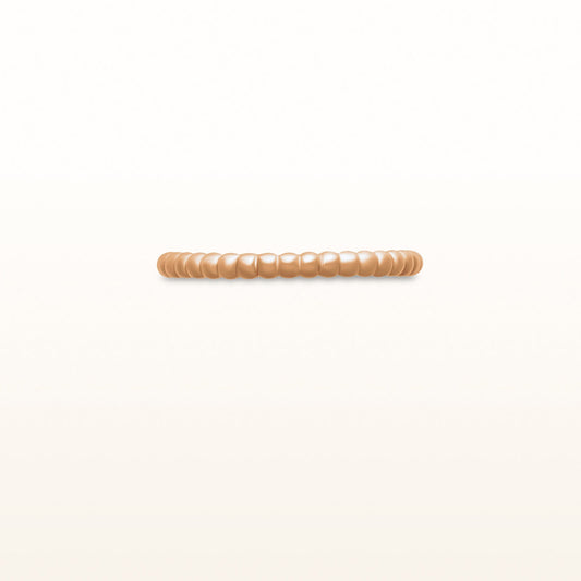 2.0 mm Stackable Beaded Band in 14kt Rose Gold