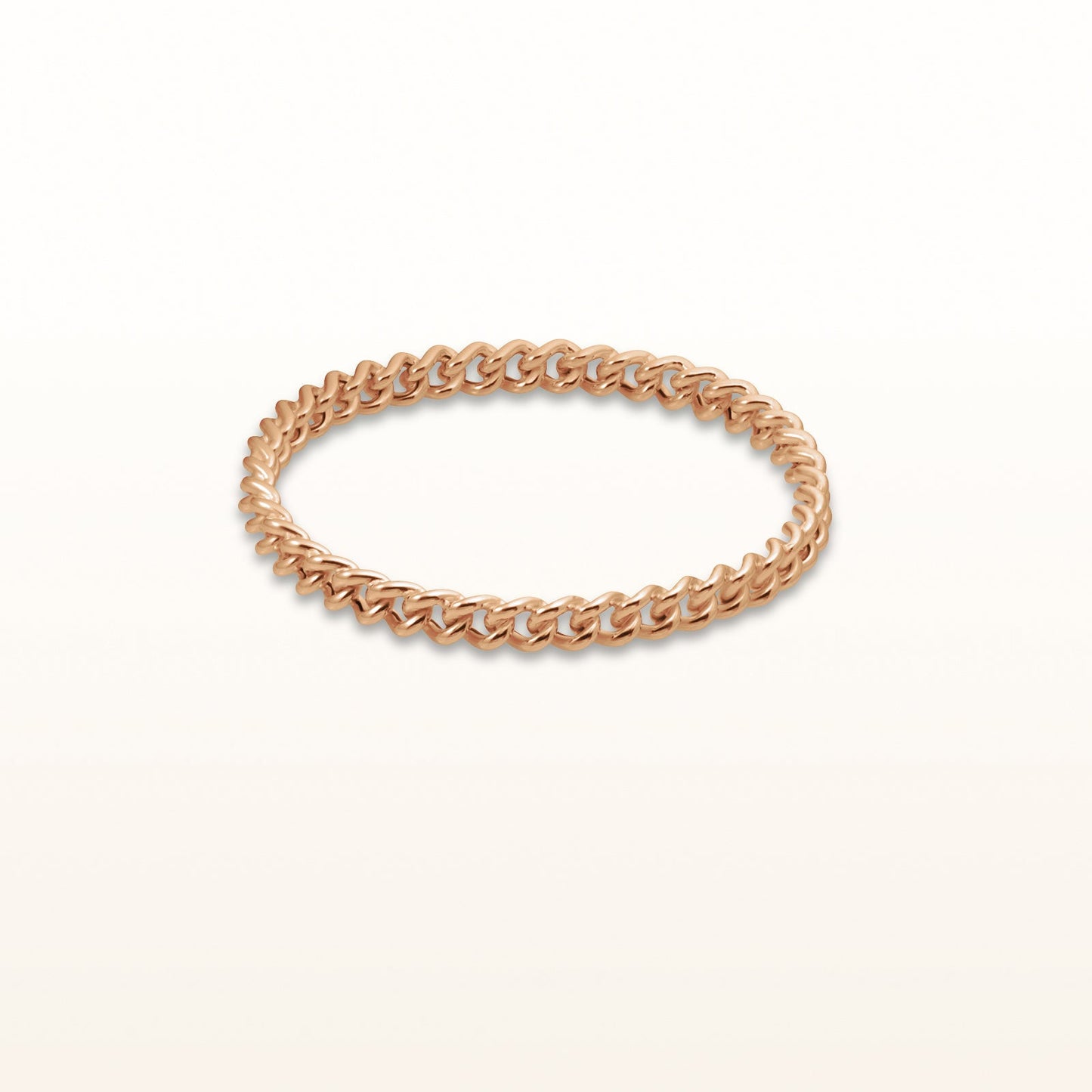 Curb Link Bangle Bracelet in Rose Gold Plated 925 Sterling Silver