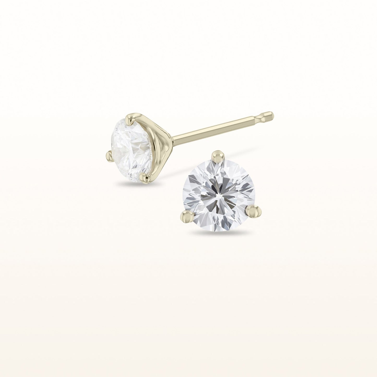 Martini Style Diamond Stud Earrings