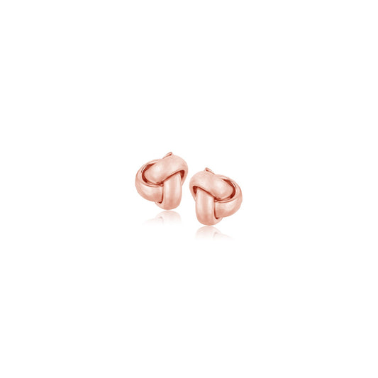 Knott Stud Earrings in Rose Gold