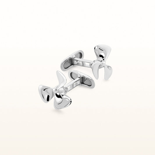 925 Sterling Silver Propeller Cufflinks