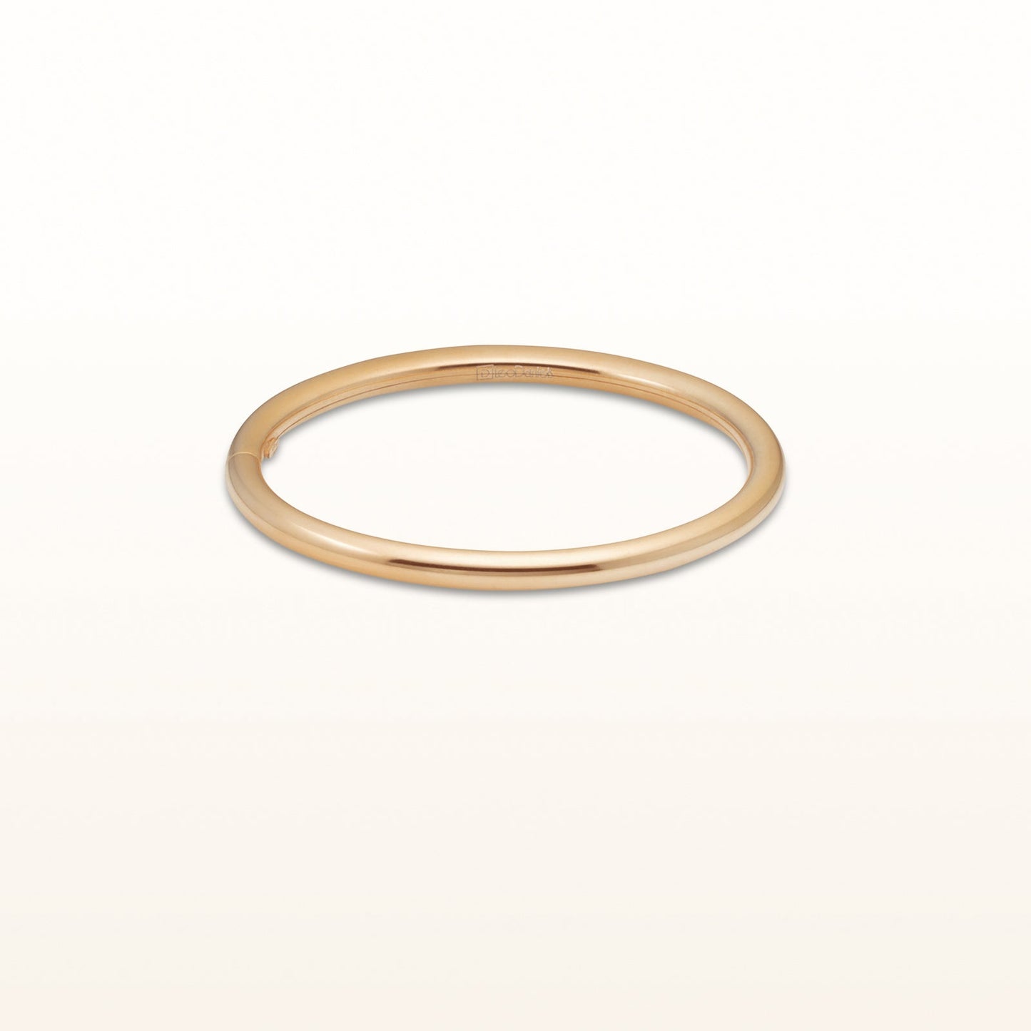 Rose Gold Plated 925 Sterling Silver High Polish Bangle Bracelet