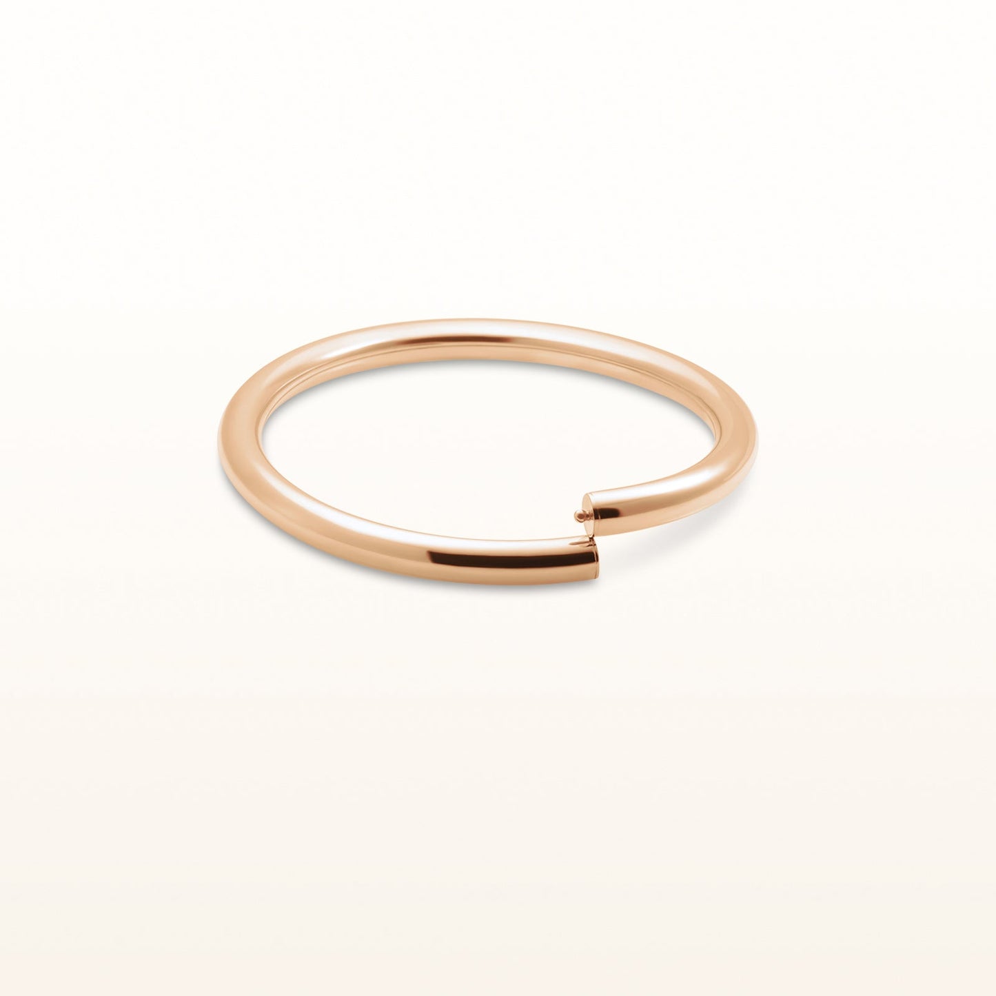 Rose Gold Plated 925 Sterling Silver High Polish Bangle Bracelet