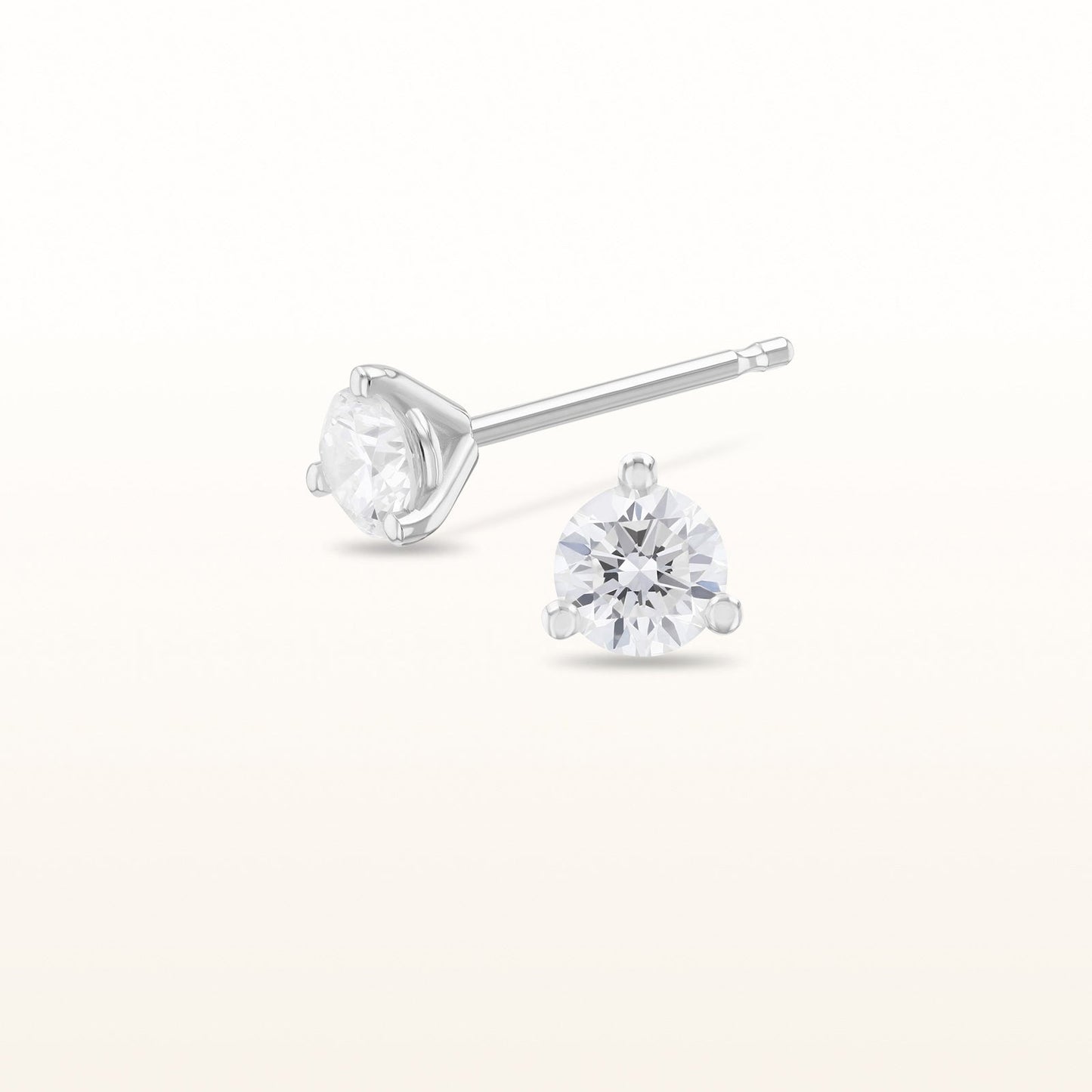 Martini Style Diamond Stud Earrings