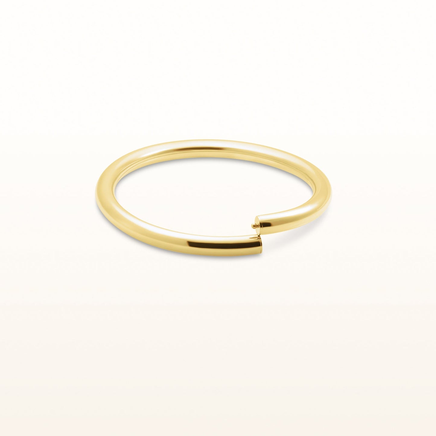 Yellow Gold Plated 925 Sterling Silver High Polish Bangle Bracelet