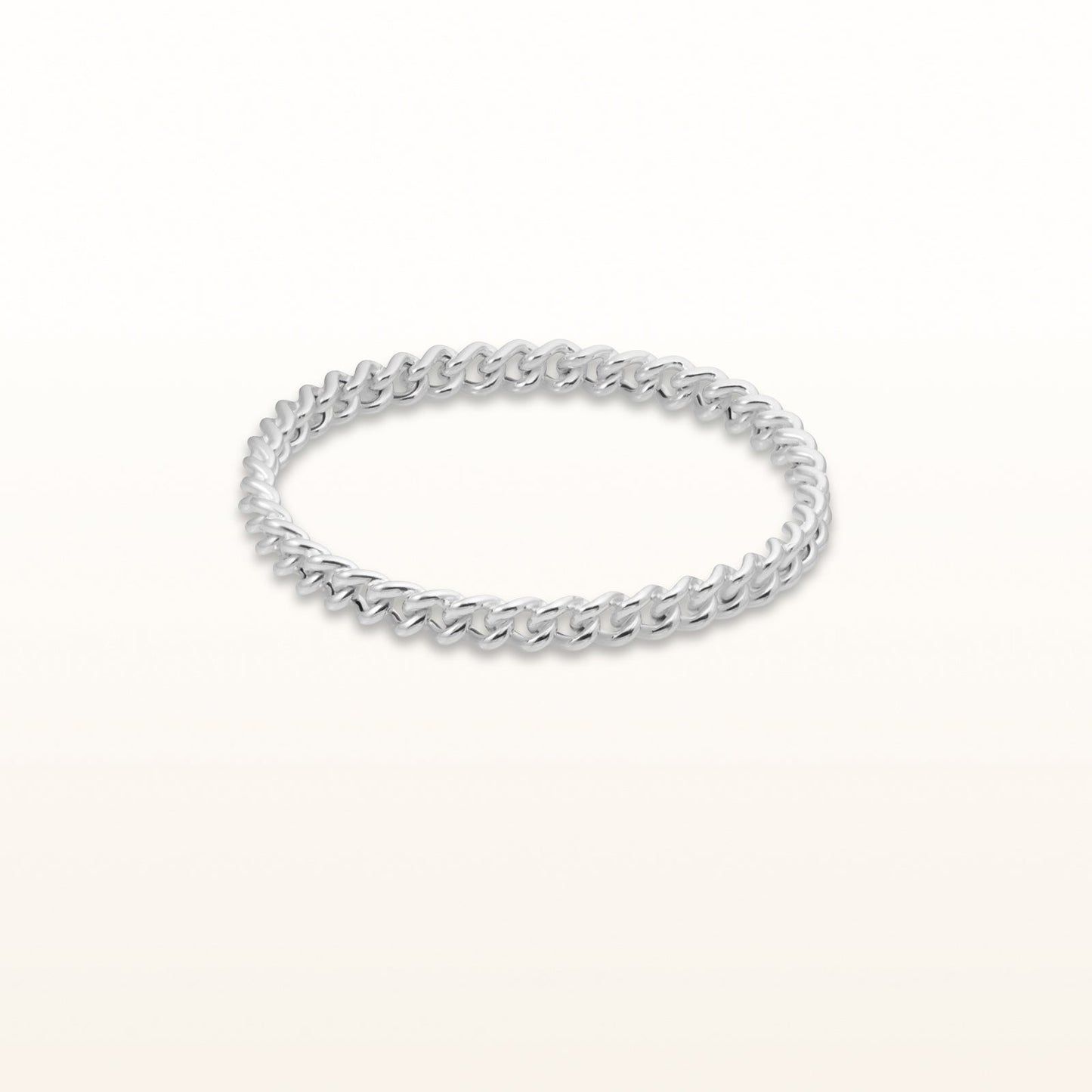 Curb Link Bangle Bracelet in 925 Sterling Silver