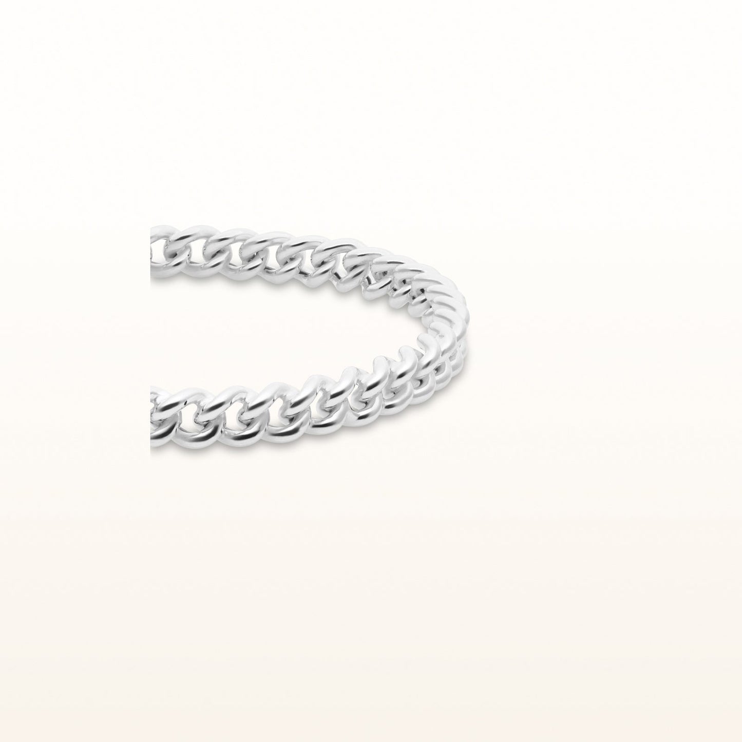 Curb Link Bangle Bracelet in 925 Sterling Silver