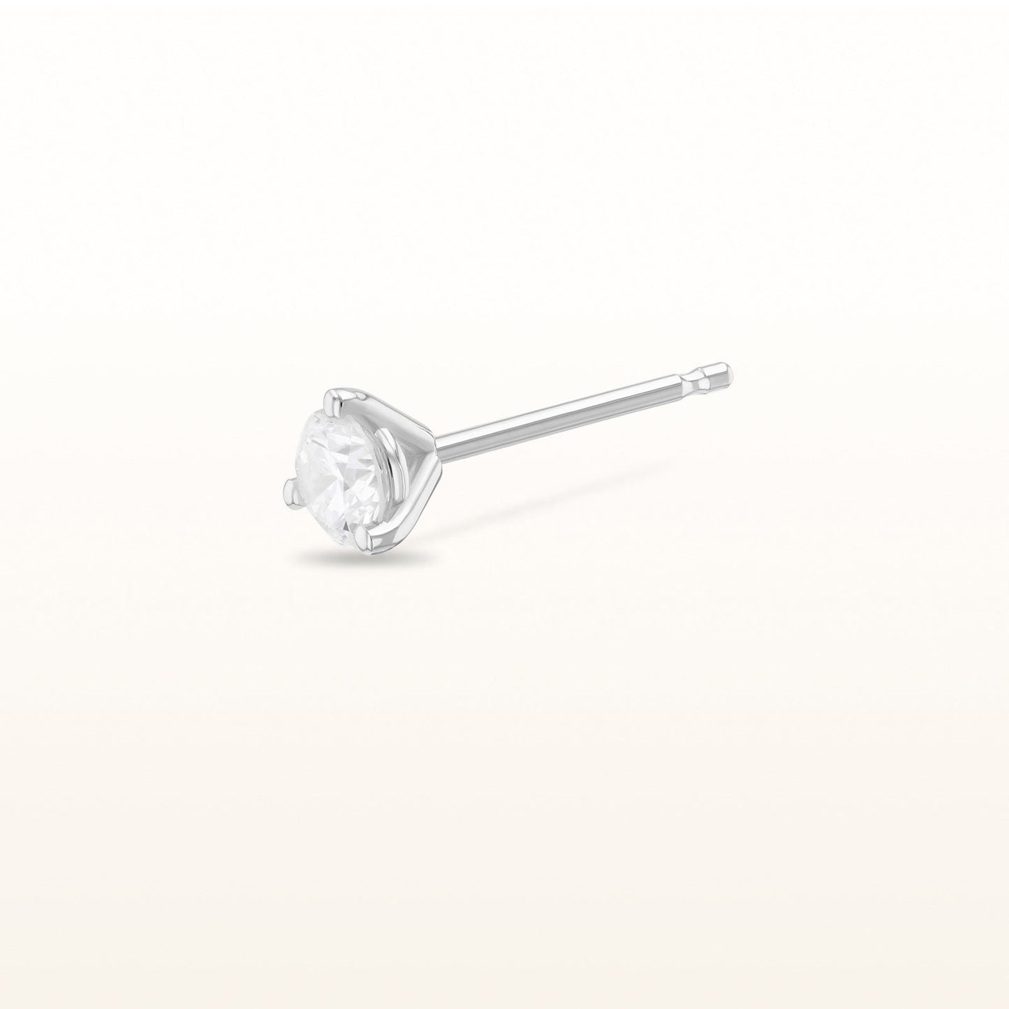 Single Martini Style Diamond Stud Earring, G-H-I/SI1-SI2 under 0.25 ctw