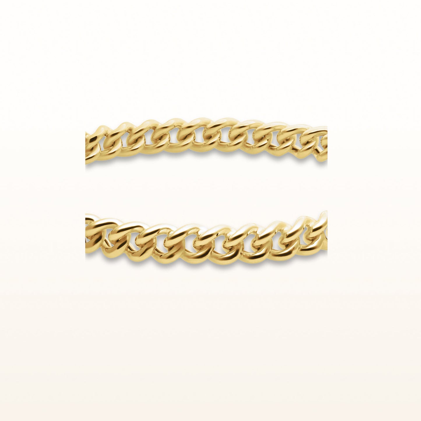 Curb Link Bangle Bracelet in Yellow Gold Plated 925 Sterling Silver