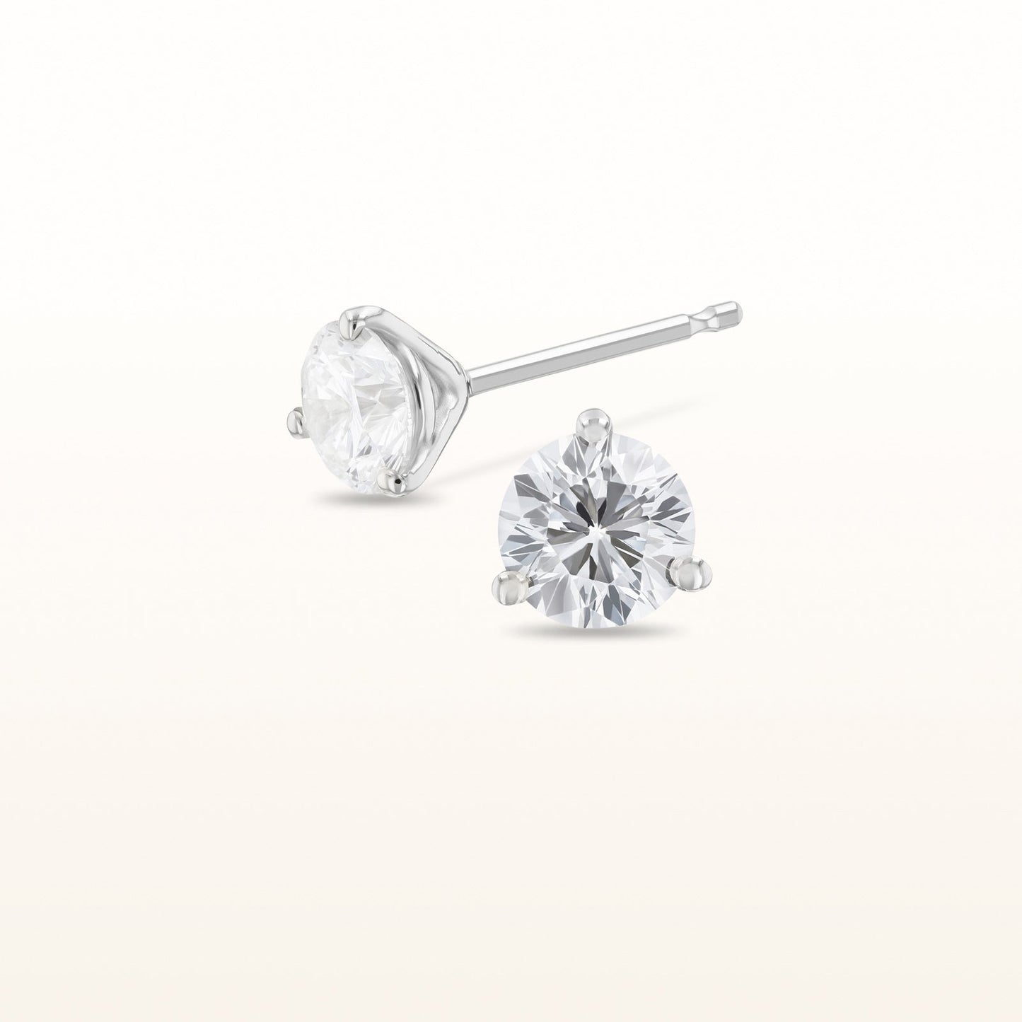 Martini Style Diamond Stud Earrings