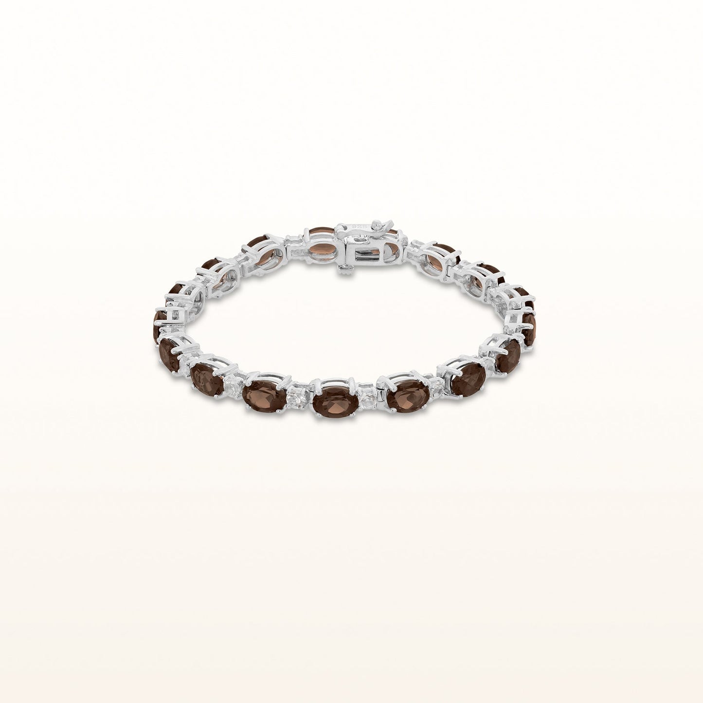 Oval Gemstone Bracelet in 925 Sterling Sillver