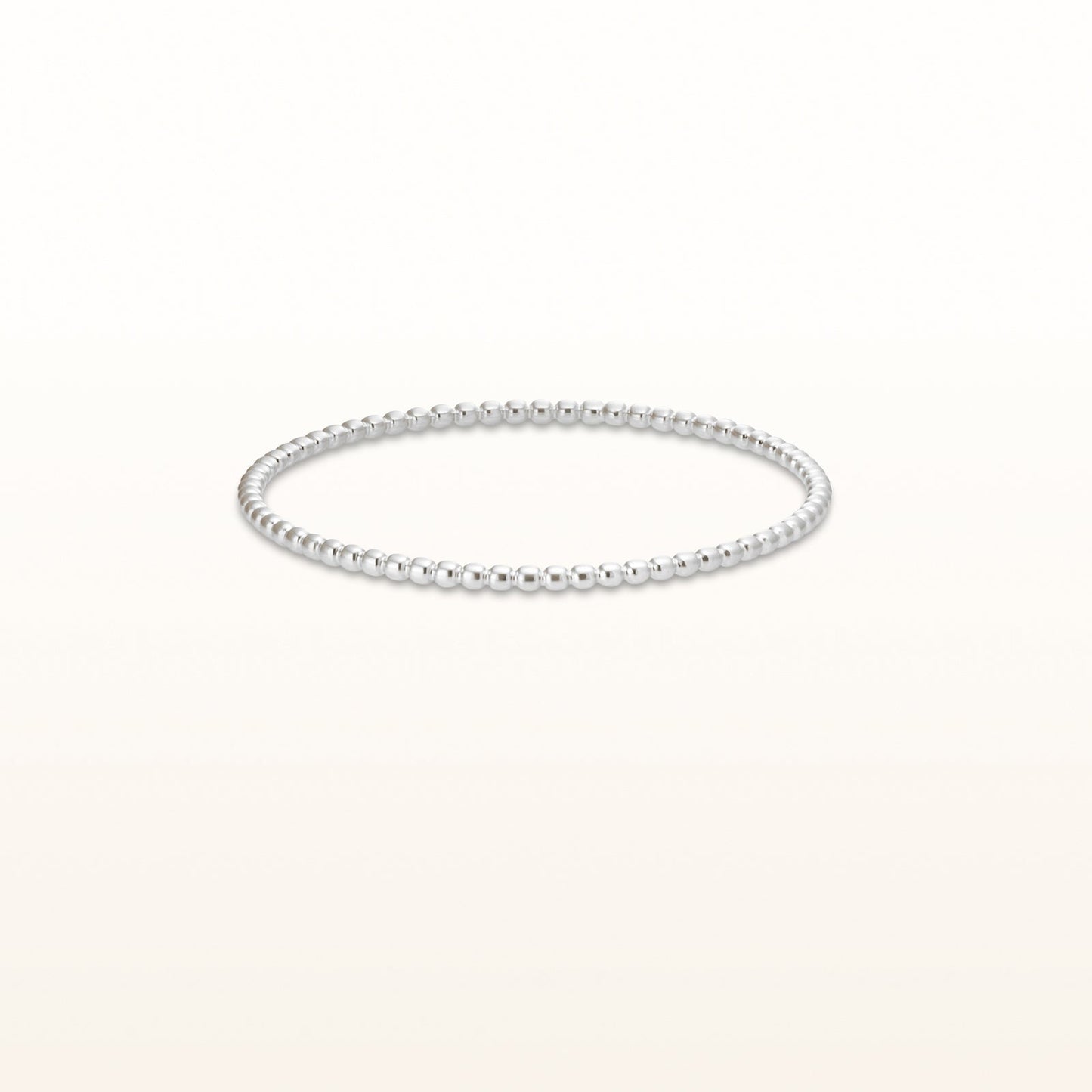 925 Sterling Silver Beaded Bangle Bracelet