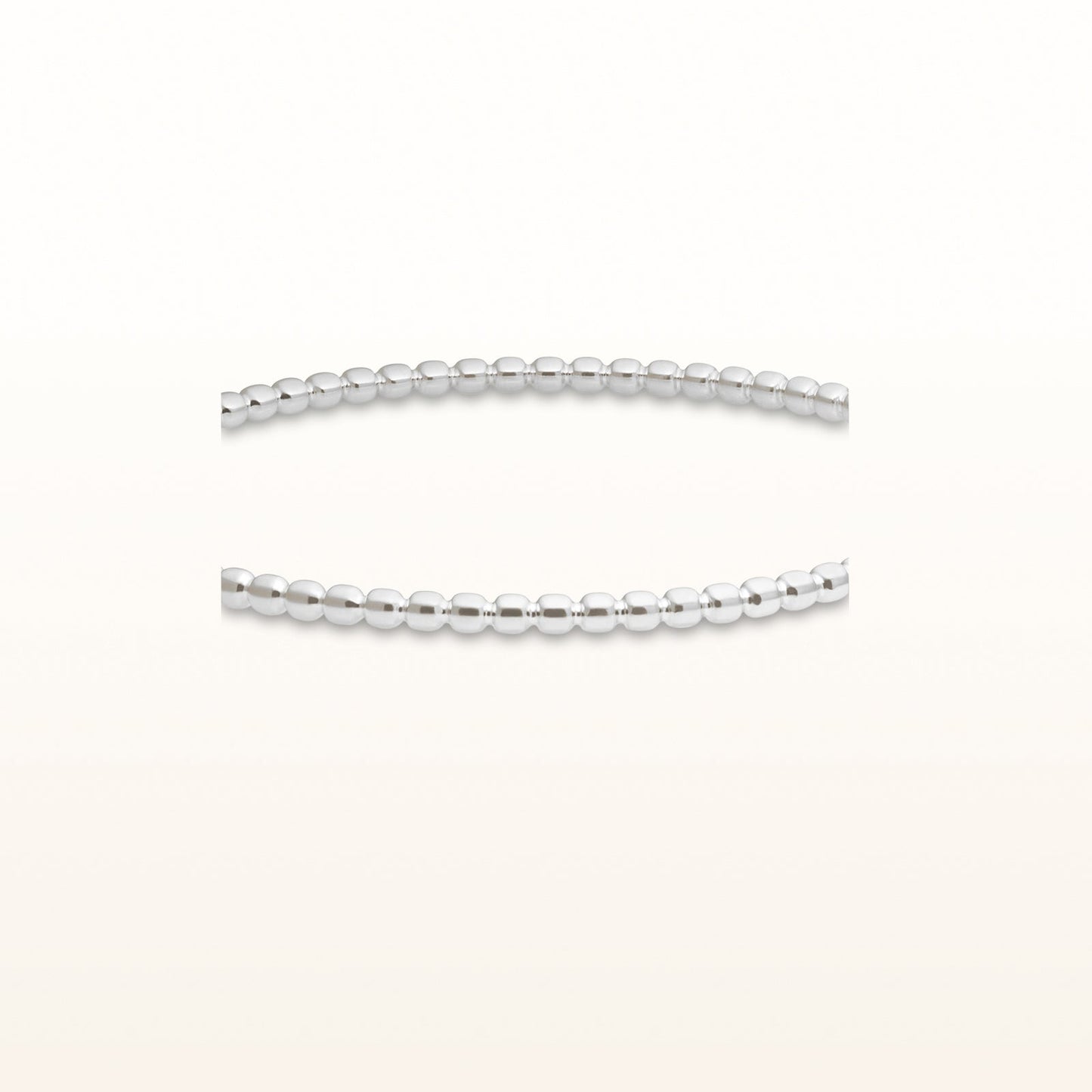 925 Sterling Silver Beaded Bangle Bracelet