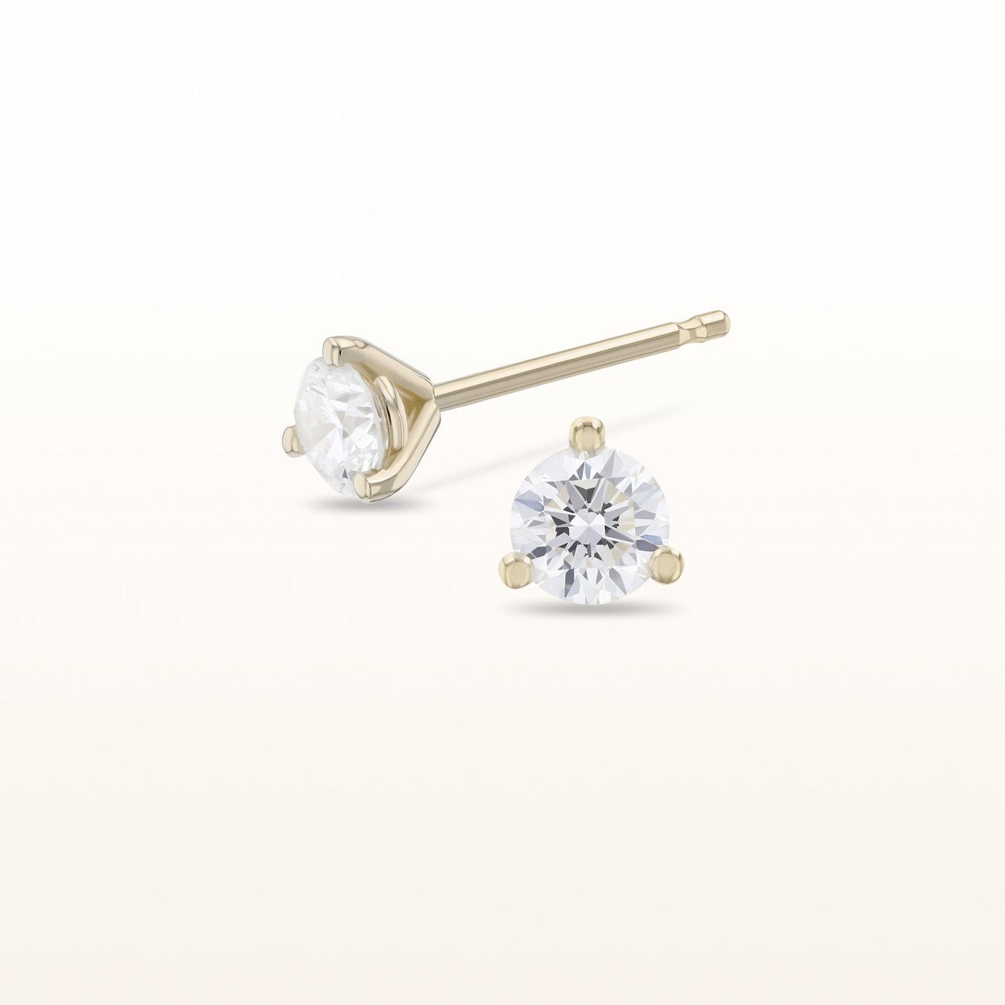 Martini Style Diamond Stud Earrings