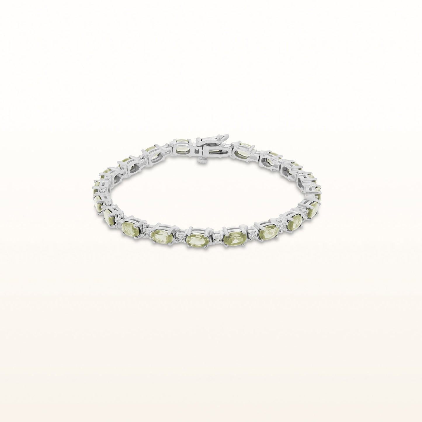 Oval Gemstone Bracelet in 925 Sterling Sillver