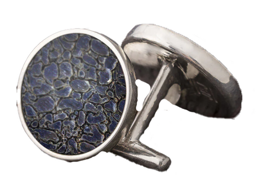 Sterling Silver Dinosaur Fossil Cuff Links