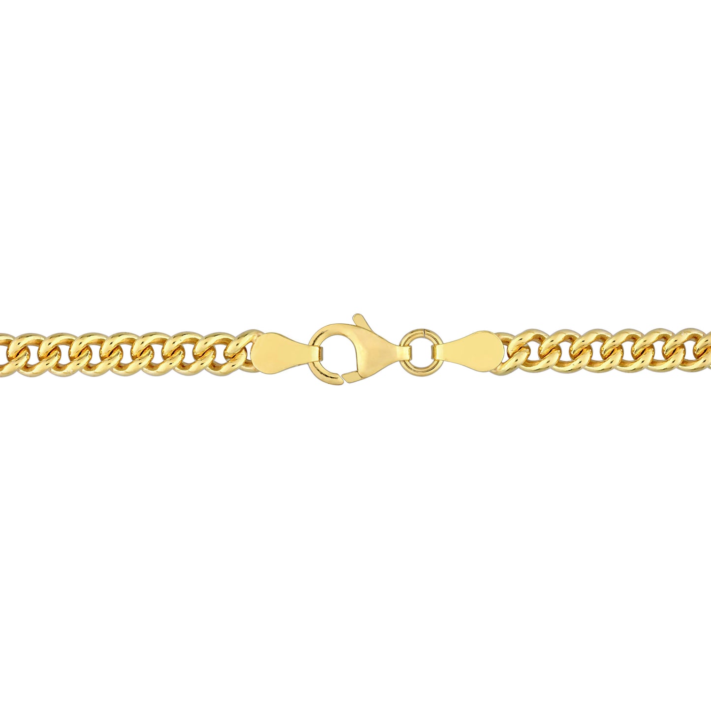 Curb Link Bracelet in 4.5mm in Yellow Silver