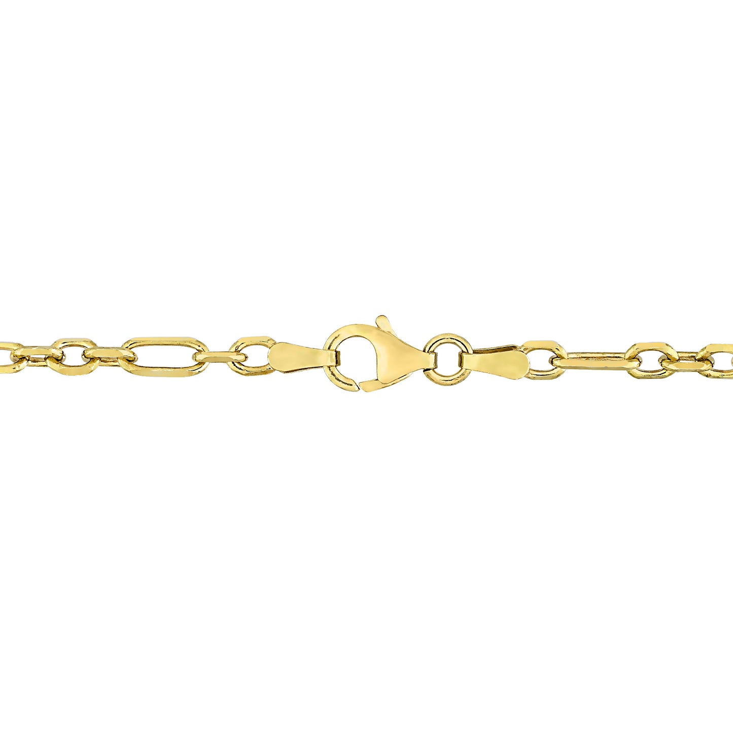 18k Yellow Gold Plated Figaro Rolo Chain Bracelet in 3mm