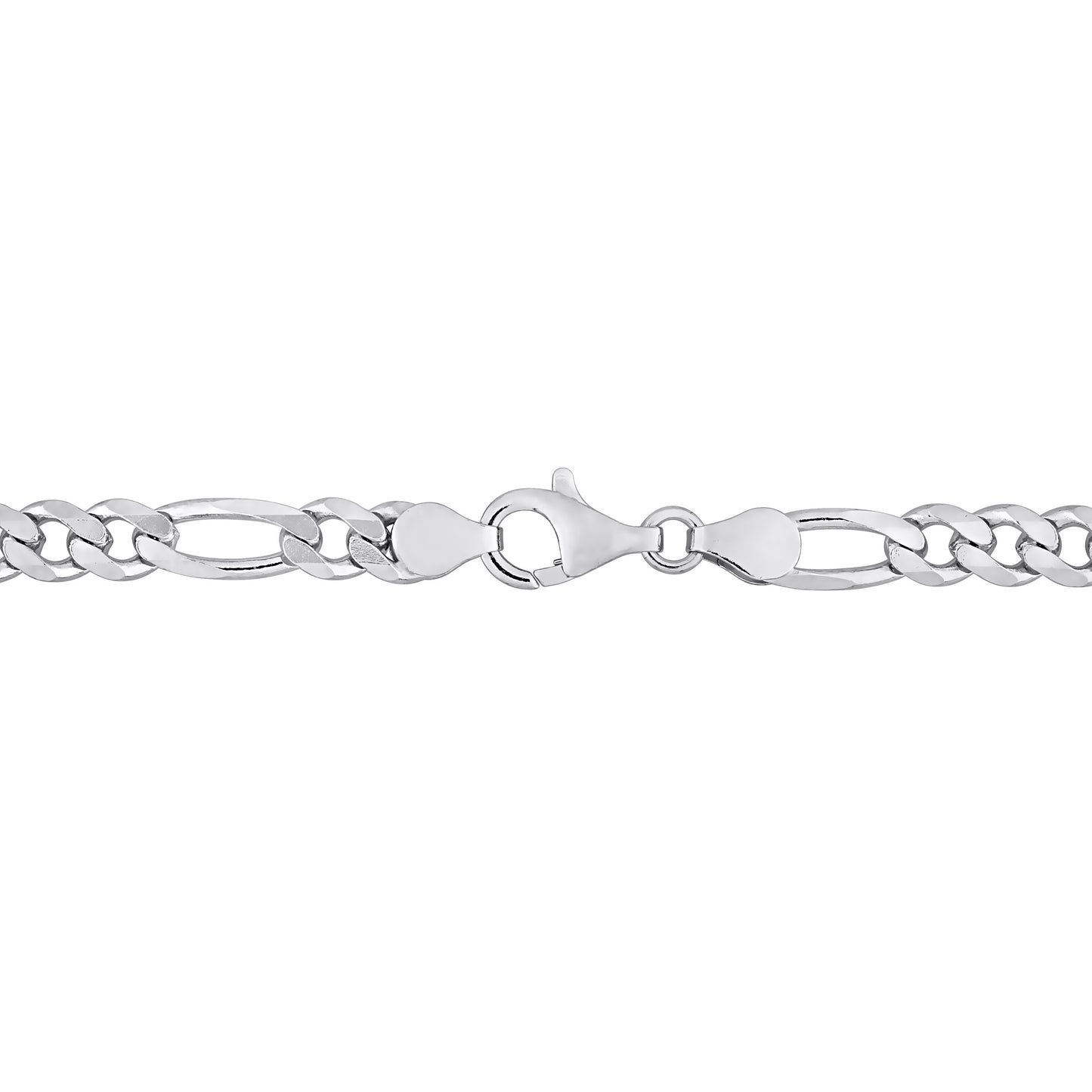 Sterling Silver Figaro Chain Bracelet in 5.7mm