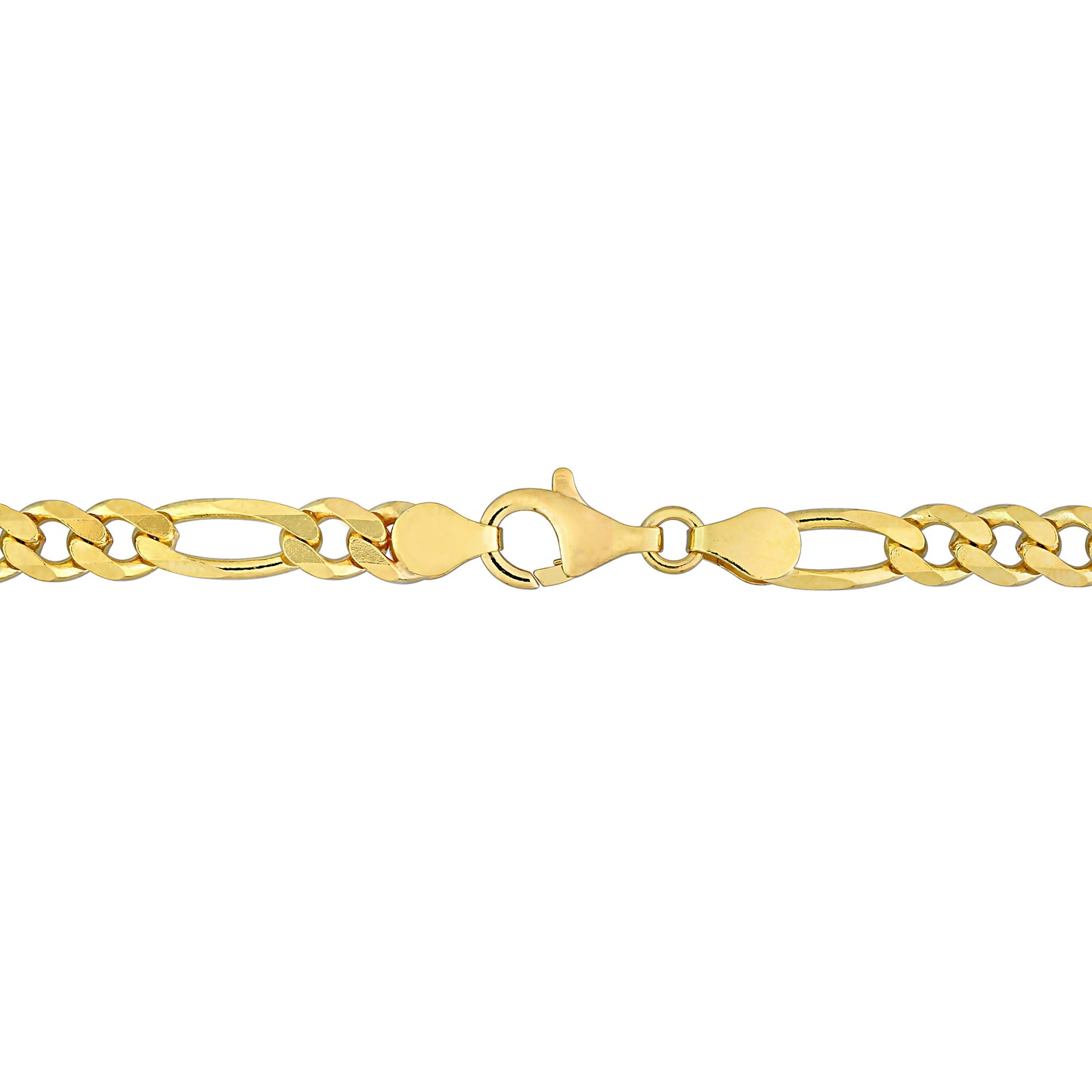 Figaro Chain Bracelet in 5.7mm in Yellow Silver