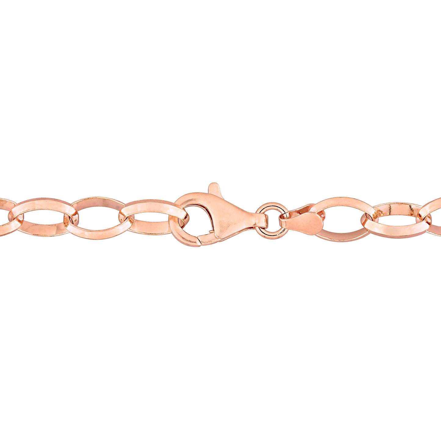 Rolo Chain Bracelet in 8mm in Rose Silver