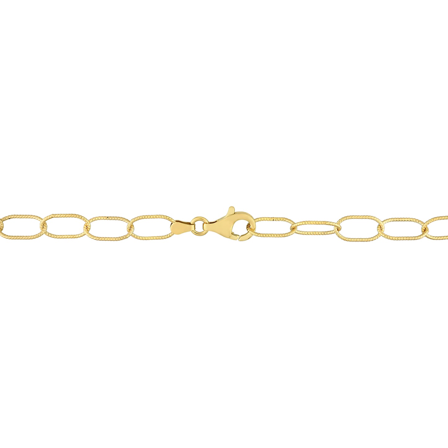 18k Yellow Gold Plated Cable Rolo Chain Bracelet in 6.5mm