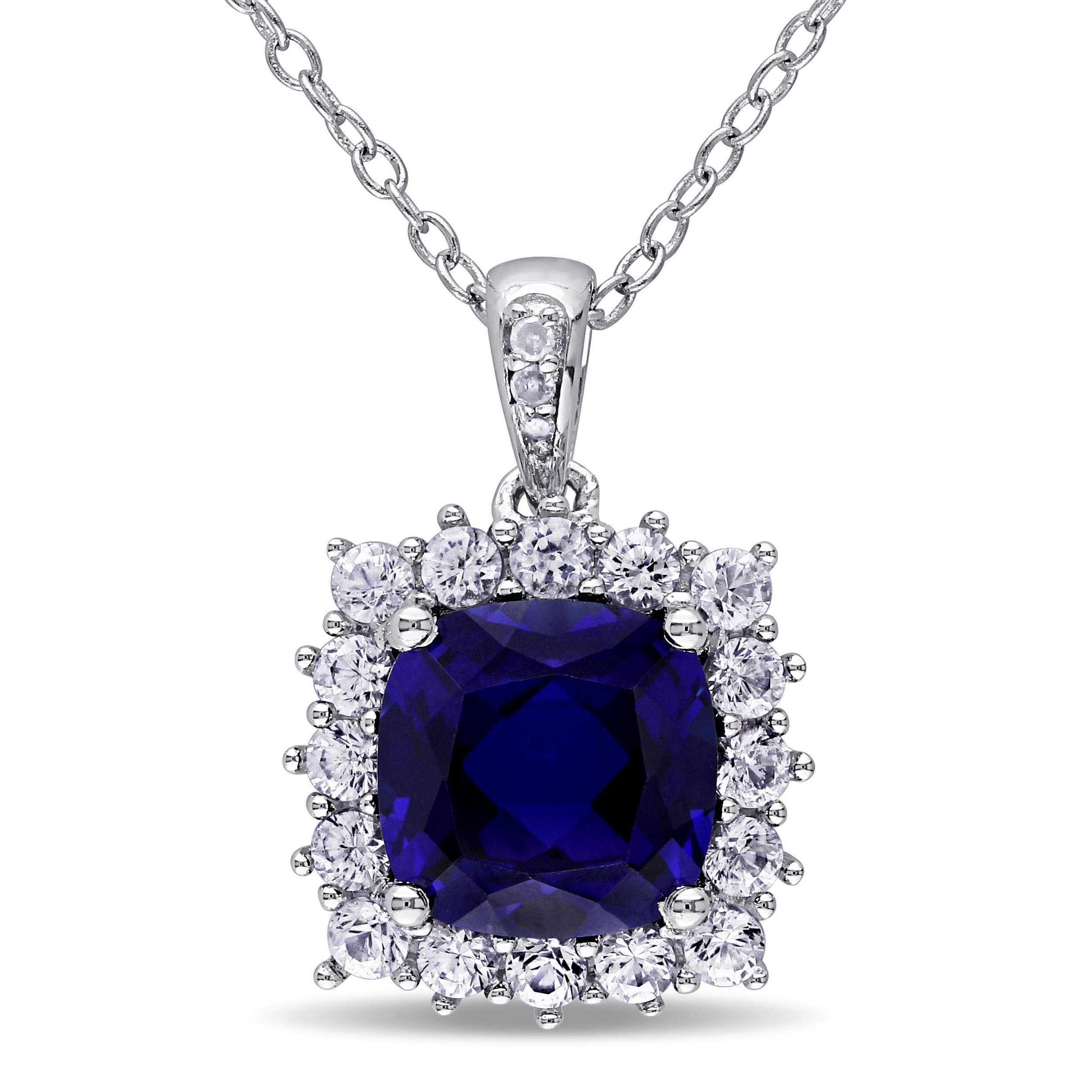 Sophia B Blue & White Sapphire & Diamond Necklace – IceTrends