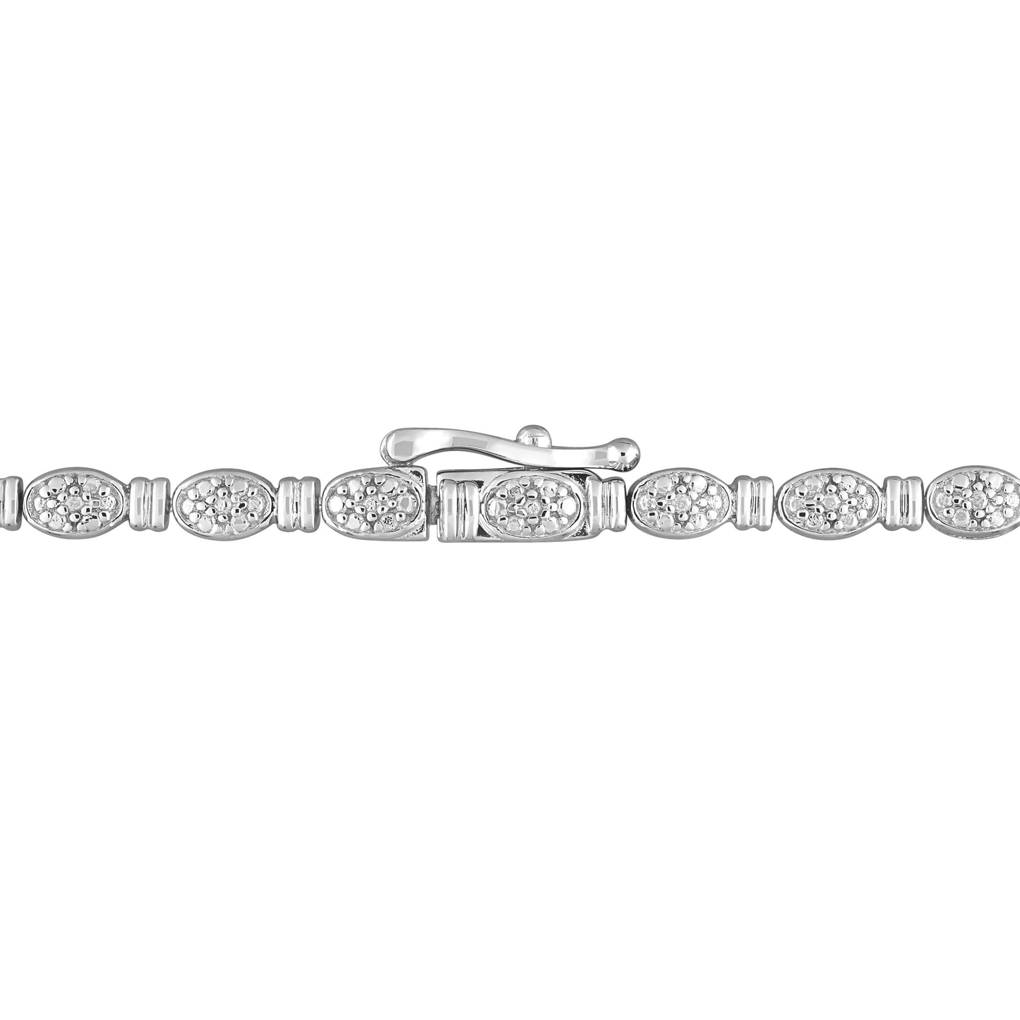 1ct Diamond Triple Layered Necklace in Sterling Silver