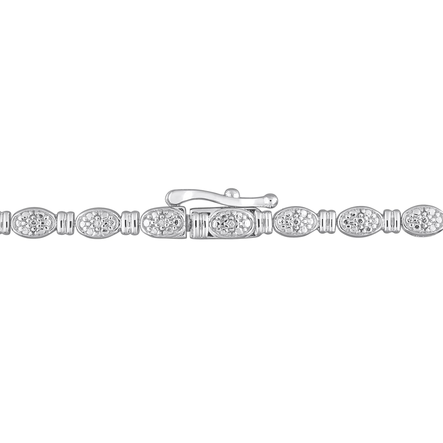 1ct Diamond Double Layered Necklace in Sterling Silver