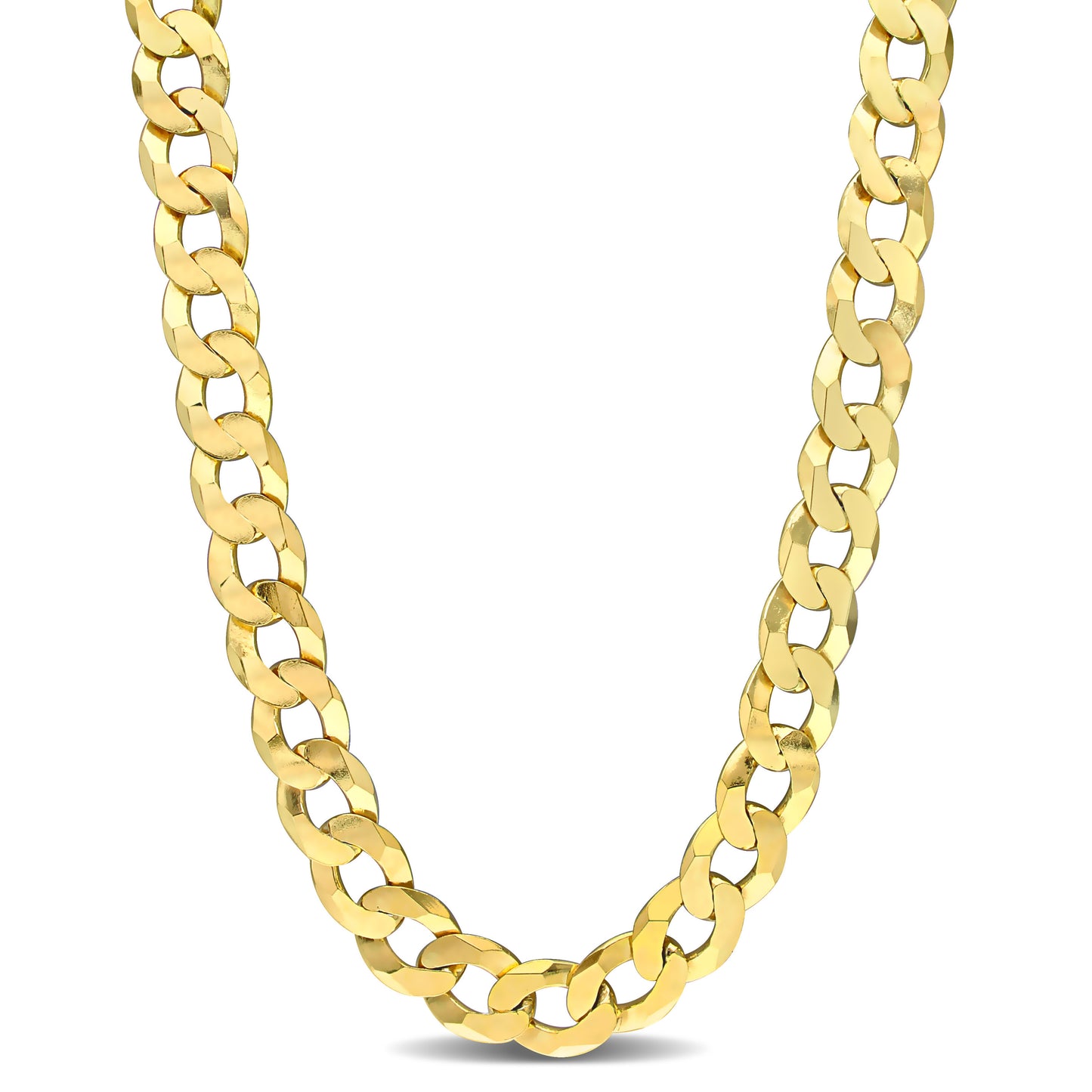 18k Yellow Gold Plated Curb Chain in 12.3mm