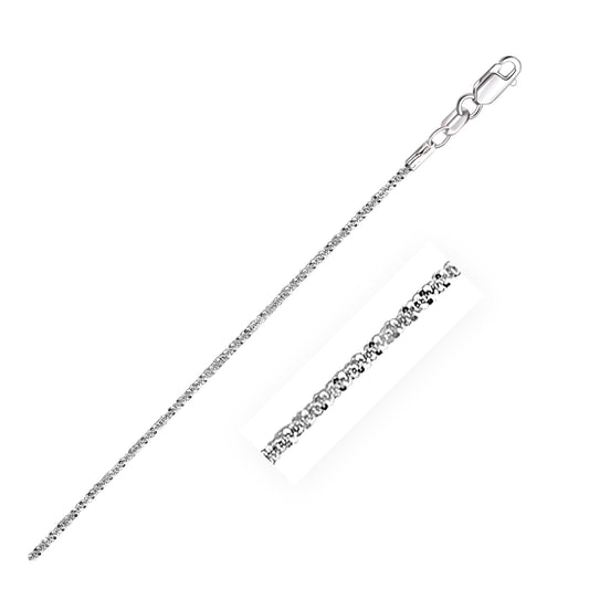 10k White Gold Sparkle Chain in 1.5 mm